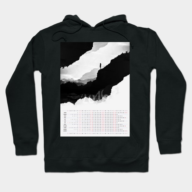 2016 Calendar White Isolation Hoodie by stohitro